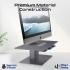 Promate Raizer 8-In-1 Electric Monitor and Laptop Riser Stand, Multi-functional Adjustable Height with Built-In USB Hub, 18W USB-C Power Delivery Port, 5Gbps USB 3.0 Data Transfer Port with RGB light - Black
